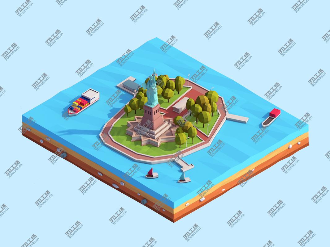 images/goods_img/2021040232/Polygonia Landmarks Low Poly Bundle model/4.jpg